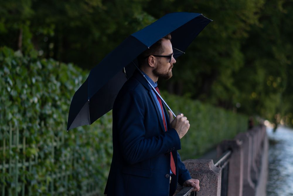 Зонт складной Comfort, черный / Миниатюра WWW (1000)