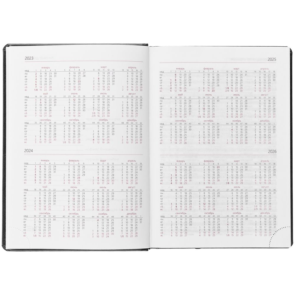 Ежедневник New Nebraska, датированный, черный / Миниатюра WWW (1000)