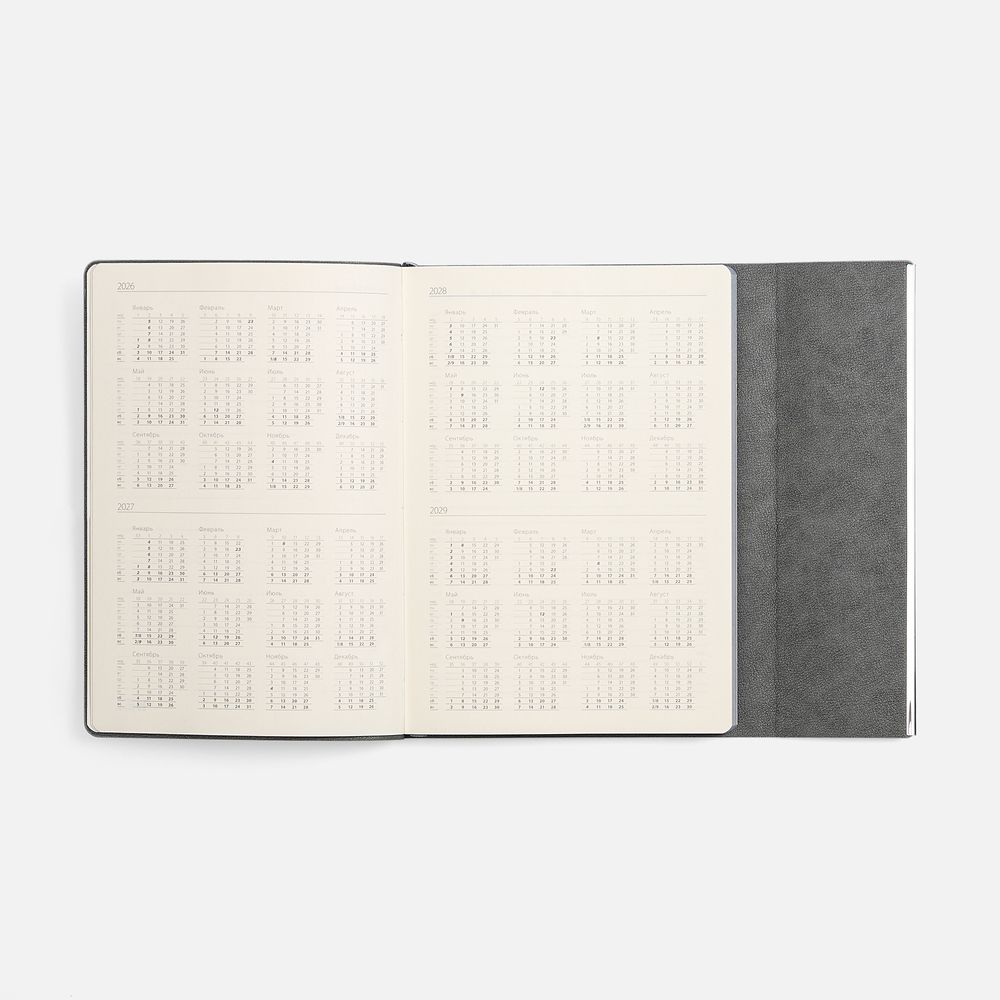 Ежедневник Petrus Flap, недатированный, серый / Миниатюра WWW (1000)