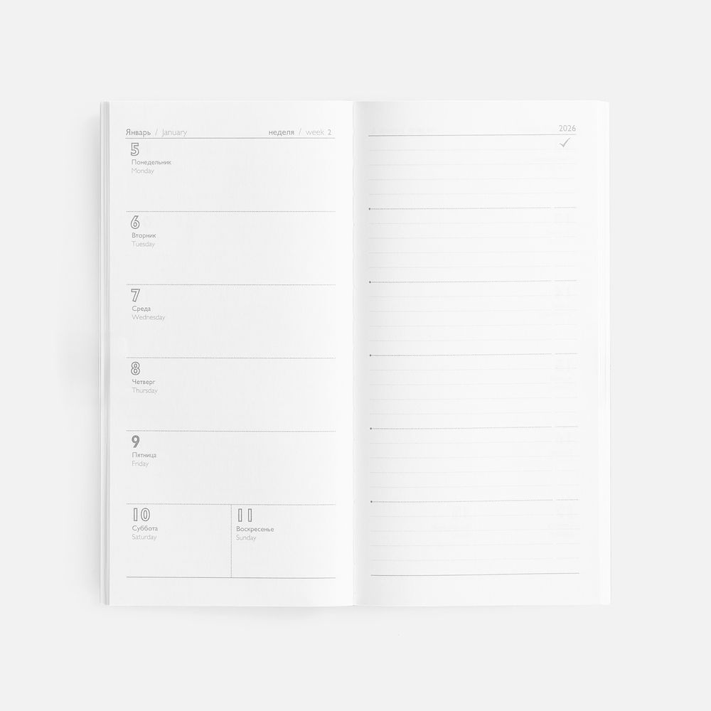 Еженедельник Baza, датированный, синий / Миниатюра WWW (1000)