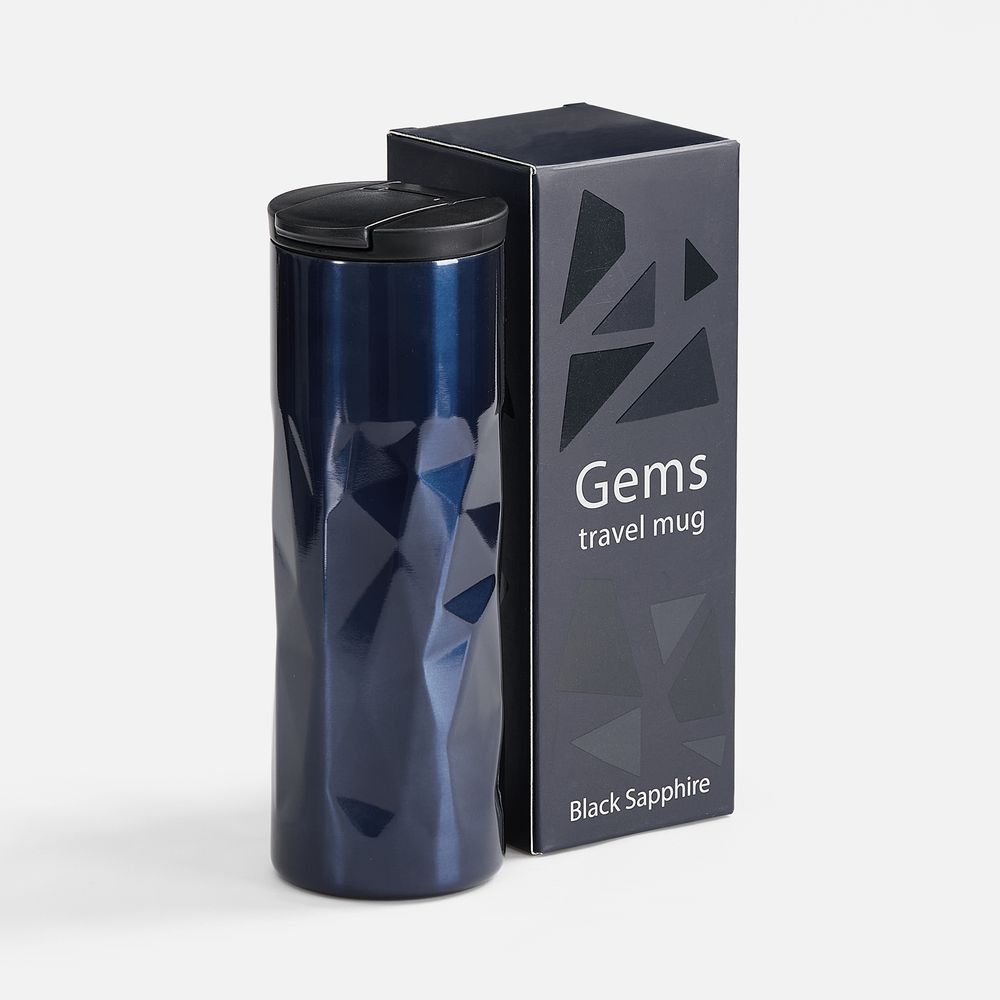 Термостакан Gems Black Sapphire, черный сапфир / Миниатюра (упак) (1000)