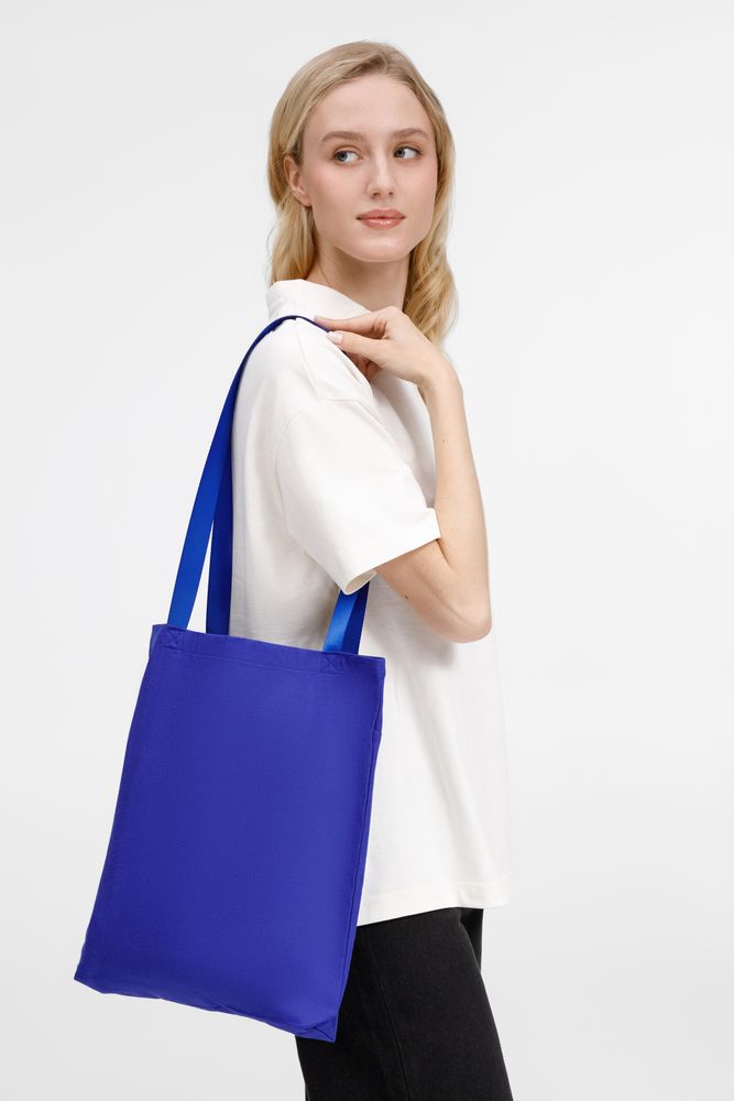 Шопер B4, синий с синими ручками / Миниатюра WWW (1000)