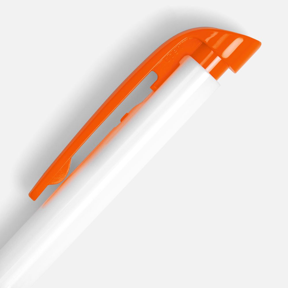 Ручка шариковая Favorite, белая с оранжевым / Миниатюра WWW (1000)