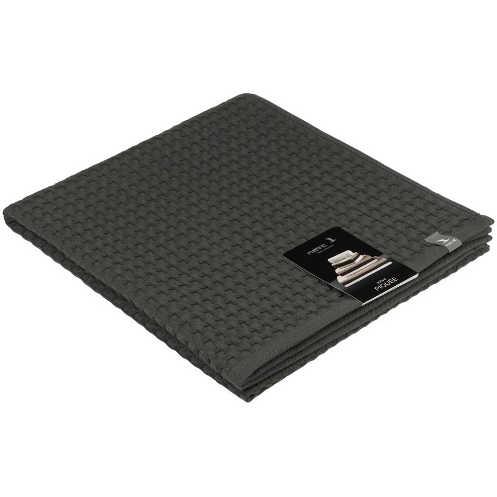 Полотенце вафельное Piquee, среднее, серое / Миниатюра WWW (1000)