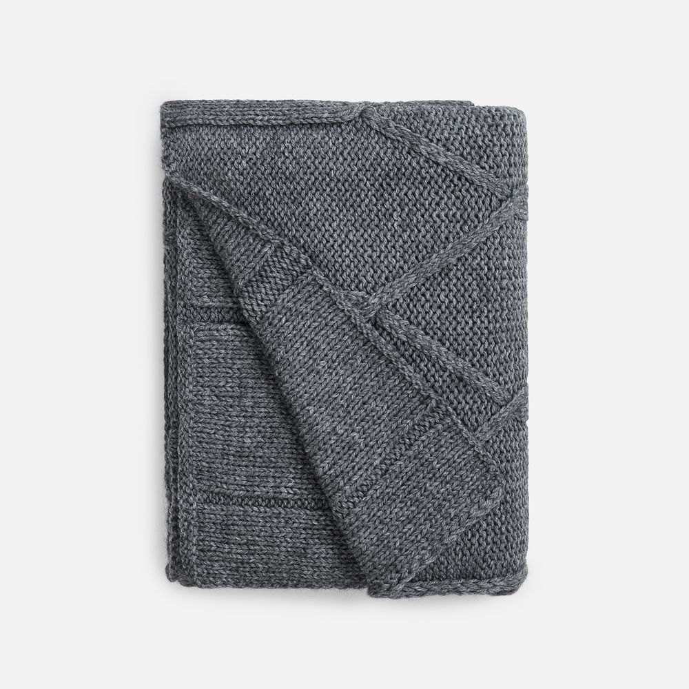 Плед Curve Verve, серый меланж (маренго) / Миниатюра WWW (1000)