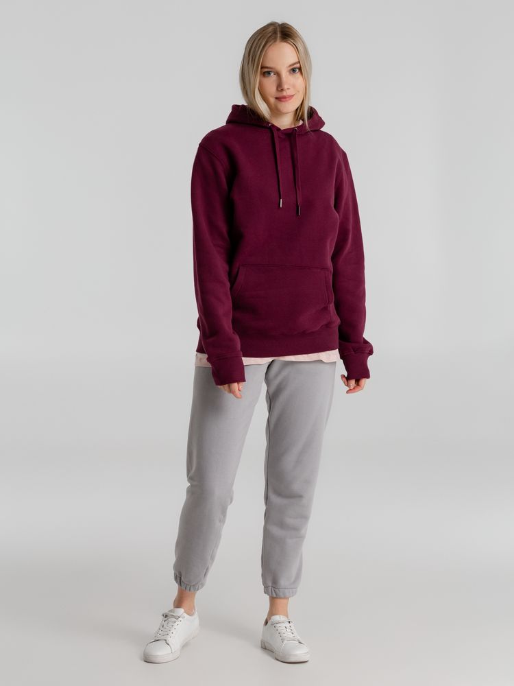 Толстовка с капюшоном унисекс King, бордовая / Миниатюра WWW (1000)