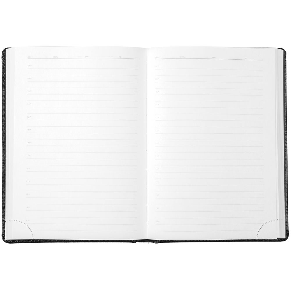 Ежедневник Linen, недатированный, черный / Миниатюра WWW (1000)