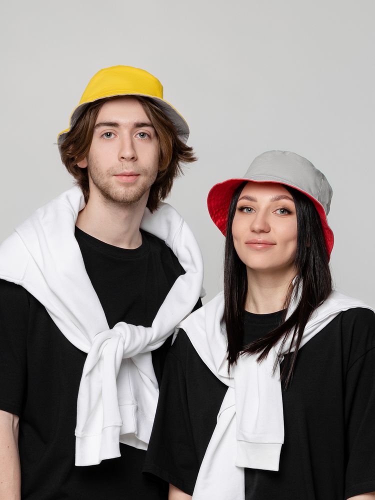 Панама Summer двусторонняя, красная с серым / Миниатюра WWW (1000)