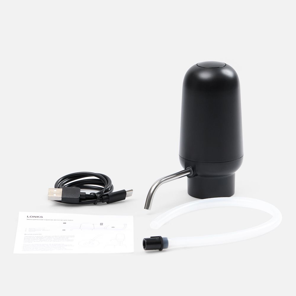 Электрический аэратор-дозатор для вина Lonks, черный / Миниатюра WWW (1000)