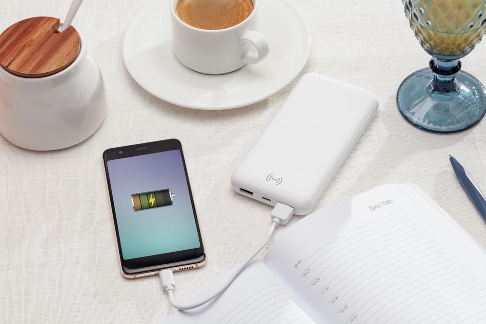 Aккумулятор Quick Charge Wireless 10000 мАч, черный / Миниатюра WWW (1000)