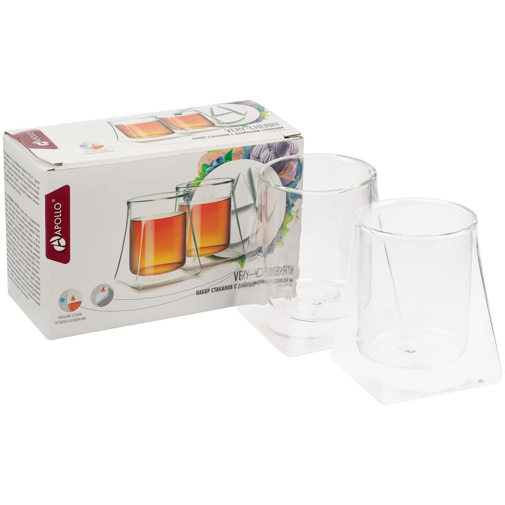 Набор из 2 стаканов с двойными стенками Very-Cherry / Миниатюра WWW (1000)