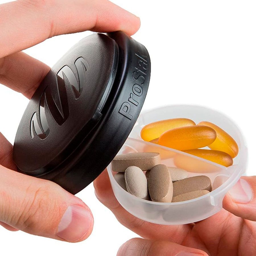 Спортивный шейкер с контейнером ProStak V2, черный / Миниатюра WWW (1000)