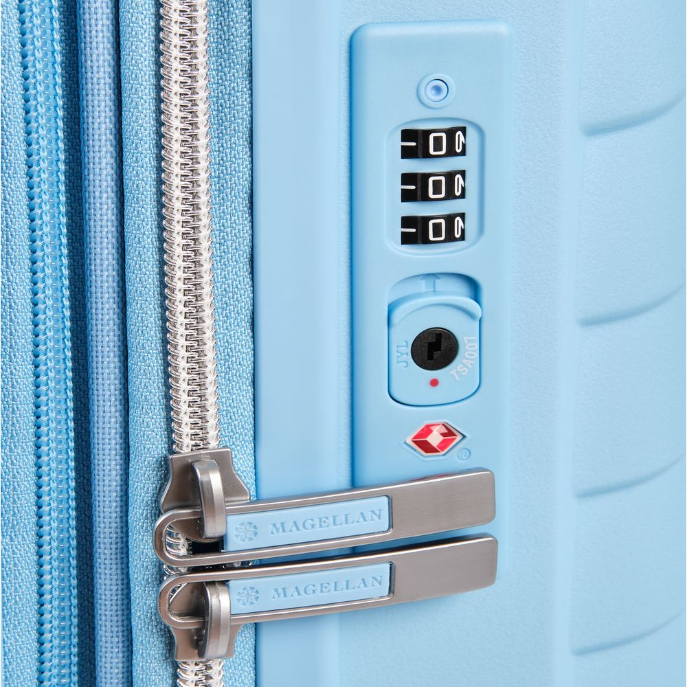 Чемодан Victoria S, голубой / Миниатюра WWW (1000)