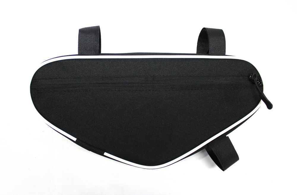 Велосумка на раму BikeLine, черная с белым / Миниатюра WWW (1000)