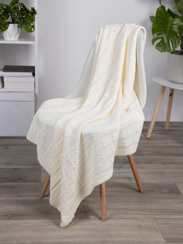 Плед Trenza, молочно-белый / Миниатюра WWW (1000)