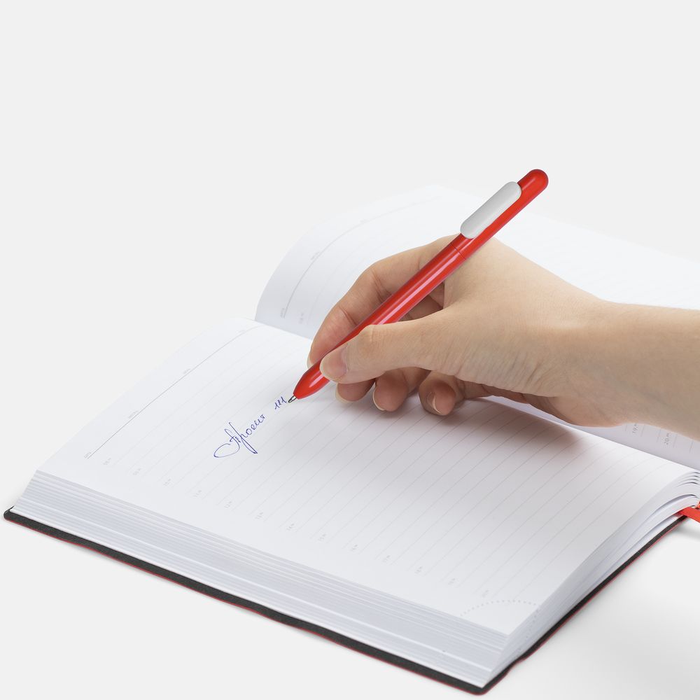 Ручка шариковая Swiper, красная с белым / Миниатюра WWW (1000)