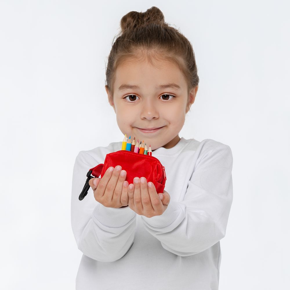 Набор Hobby с цветными карандашами и точилкой, красный / Миниатюра WWW (1000)