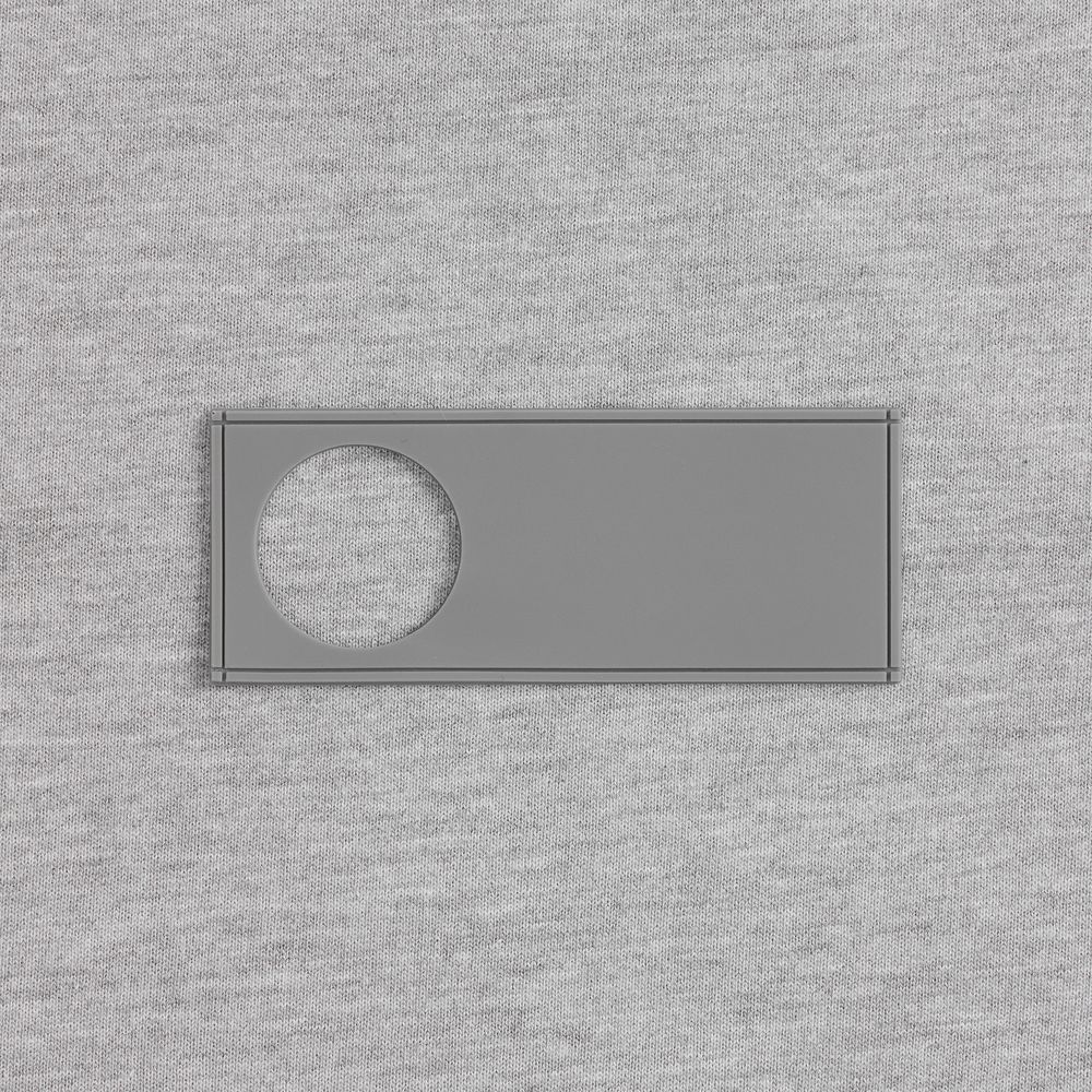 Лейбл из ПВХ с вырезом «Круг», серый / Миниатюра WWW (1000)