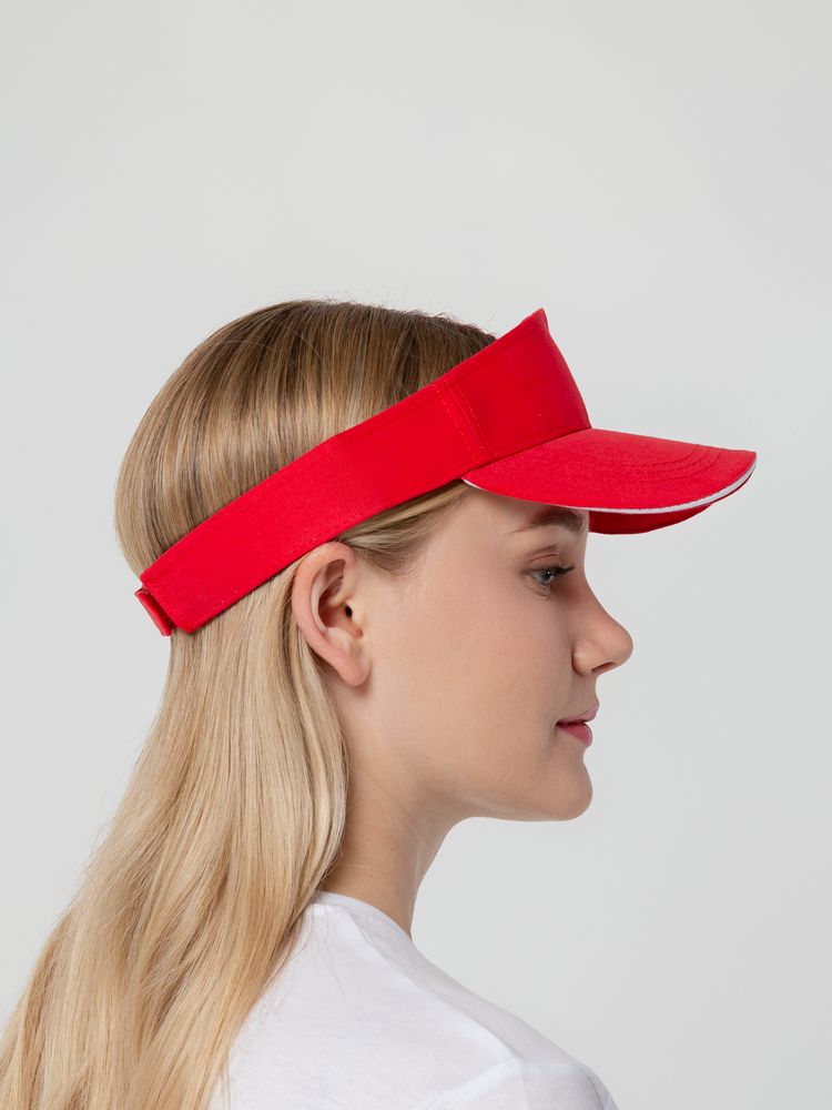 Козырек Active, красный с белым кантом / Миниатюра WWW (1000)