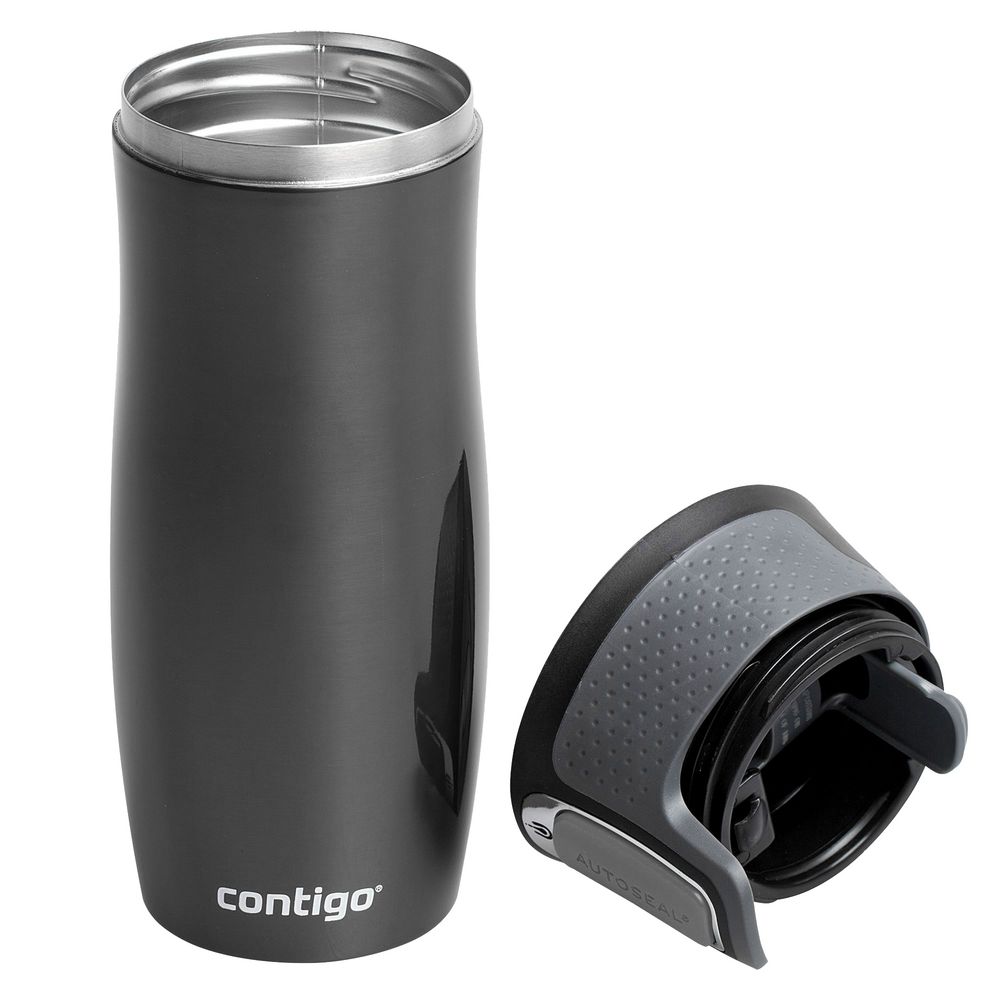 Термостакан Contigo West Loop, вакуумный, серо-стальной / Миниатюра WWW (1000)