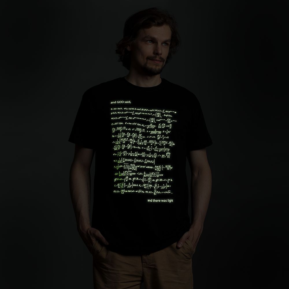 Футболка мужская «Да будет свет», со светящимся принтом / Миниатюра WWW (1000)