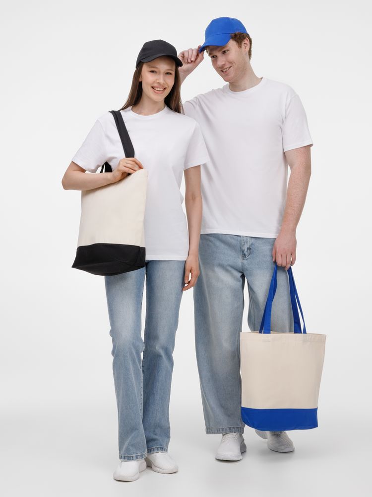 Сумка для покупок на молнии Shopaholic Zip, неокрашенная с черным / Миниатюра WWW (1000)