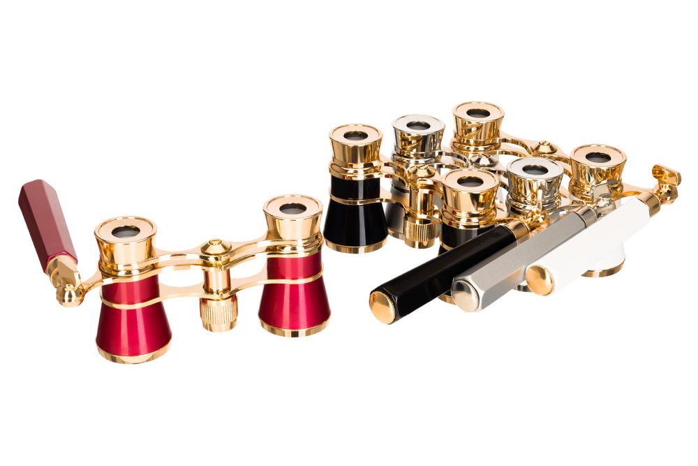 Театральный бинокль-лорнет Broadway 325E, серебристый / Миниатюра WWW (1000)