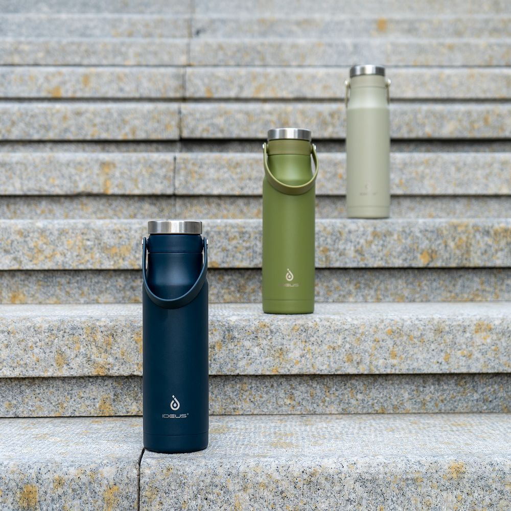 Термобутылка Tateyama, серо-бежевая / Миниатюра WWW (1000)