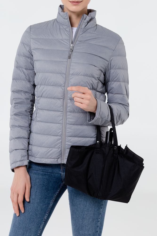 Зонт-сумка складной Stash, черный / Миниатюра WWW (1000)