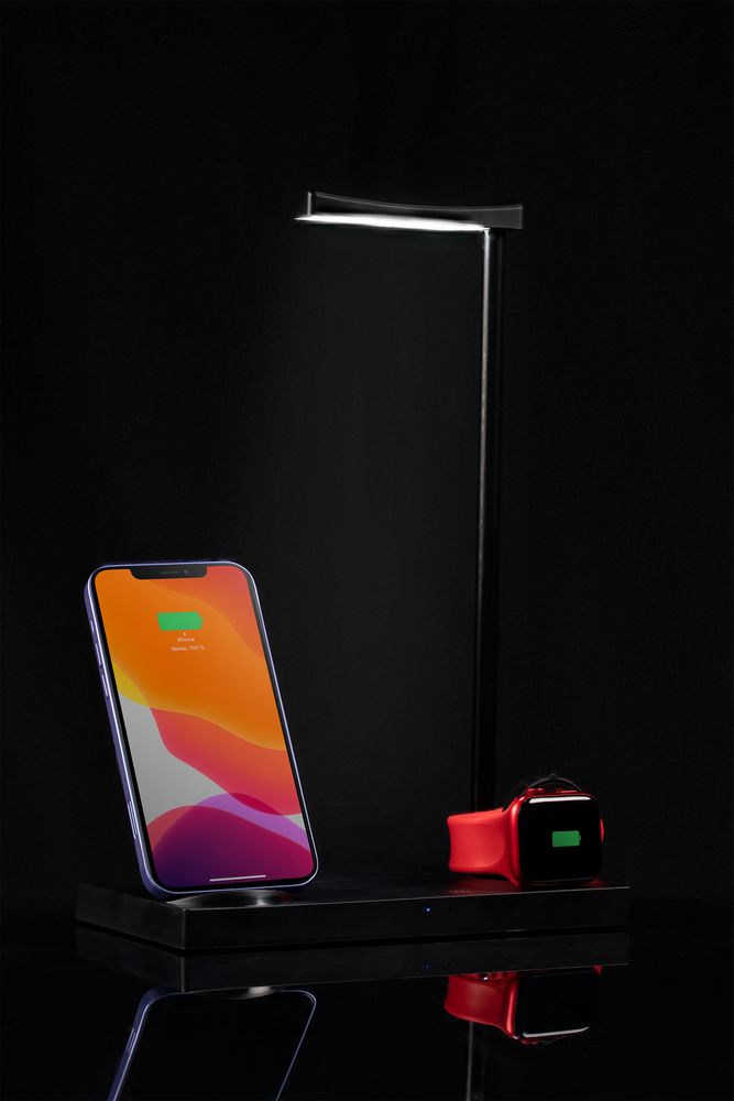 Зарядная станция с лампой Quick Trick, черная / Миниатюра WWW (1000)