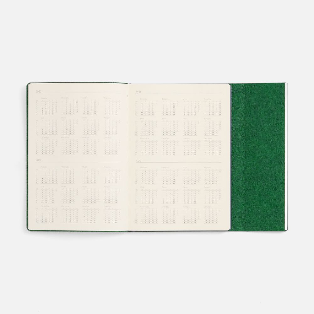 Ежедневник Petrus Flap, недатированный, зеленый / Миниатюра WWW (1000)