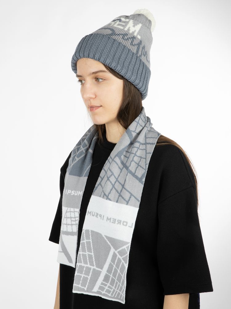 Шарф на заказ Tricksy Light, S, полушерсть / Миниатюра WWW (1000)