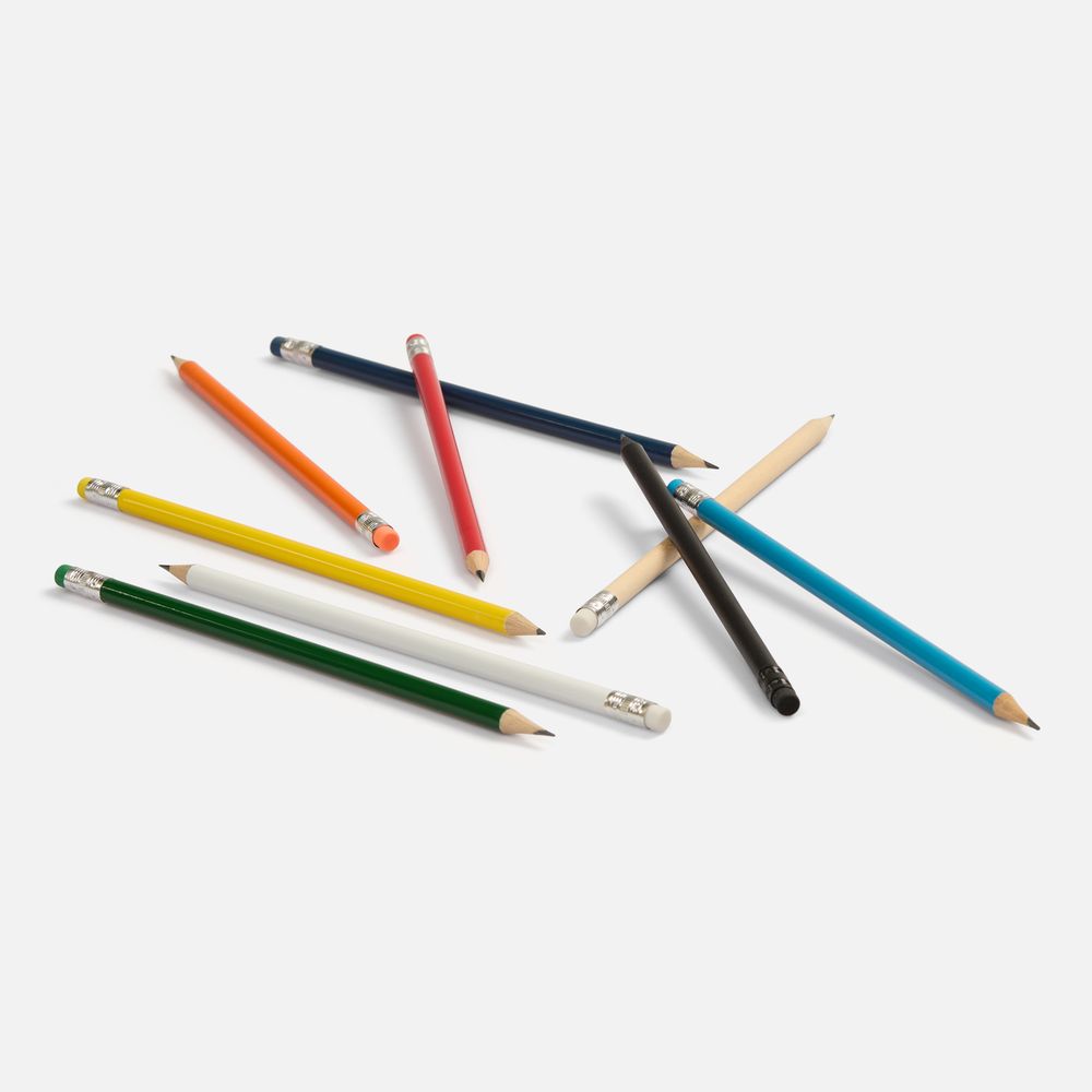 Карандаш простой Hand Friend с ластиком, белый / Миниатюра WWW (1000)