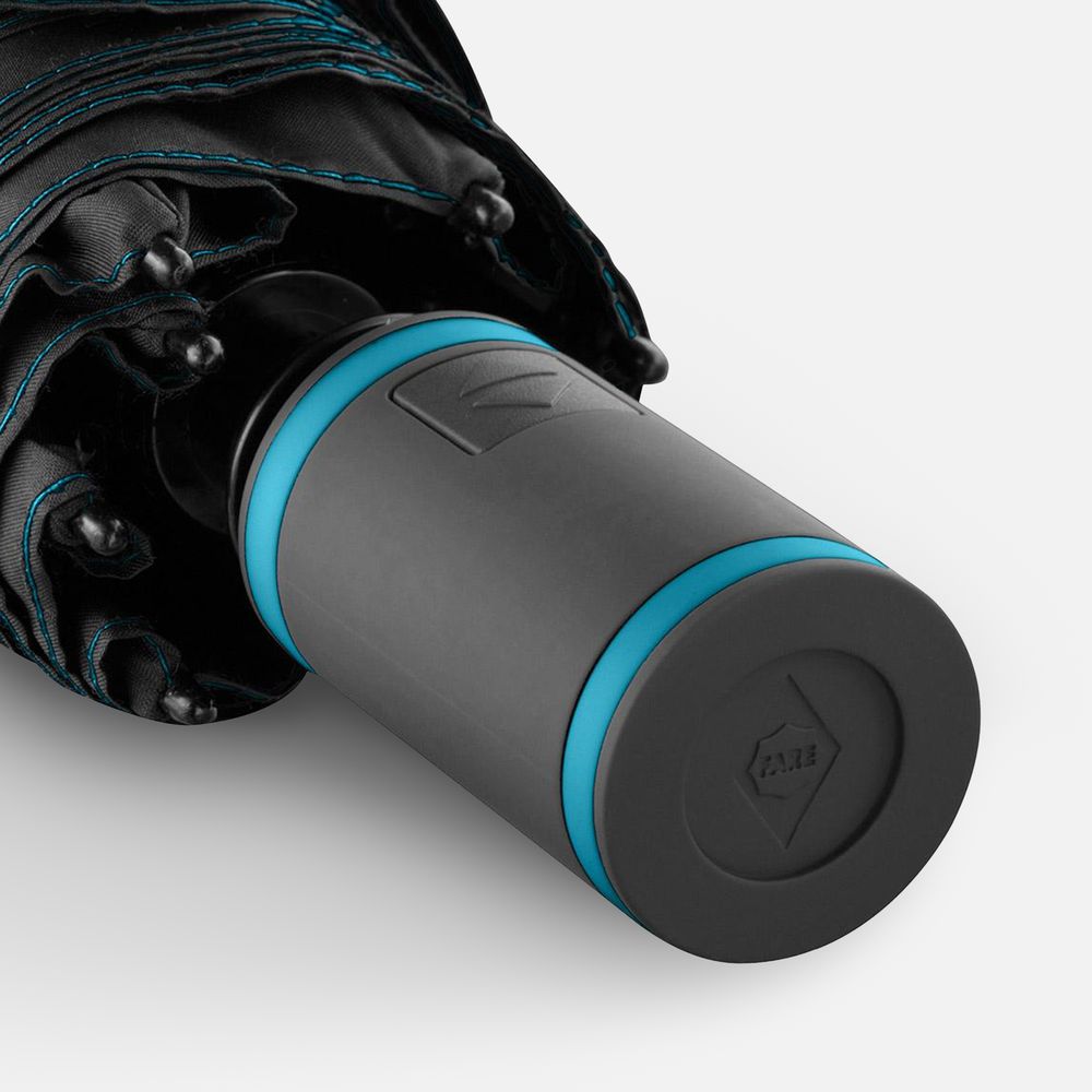 Зонт складной AOC Mini с цветными спицами, бирюзовый / Миниатюра WWW (1000)