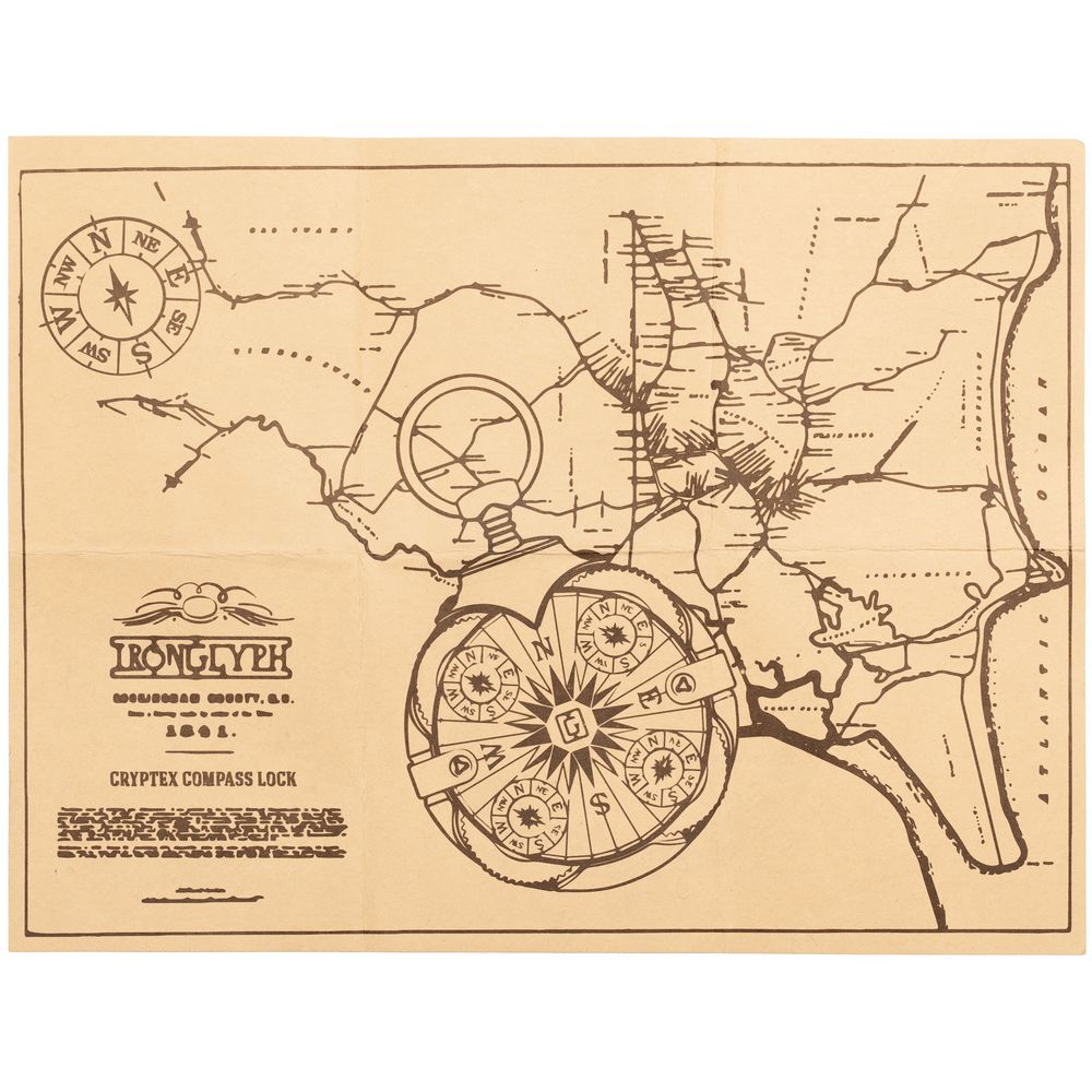 Флешка «Криптекс»® Compass Lock, 16 Гб / Миниатюра WWW (1000)