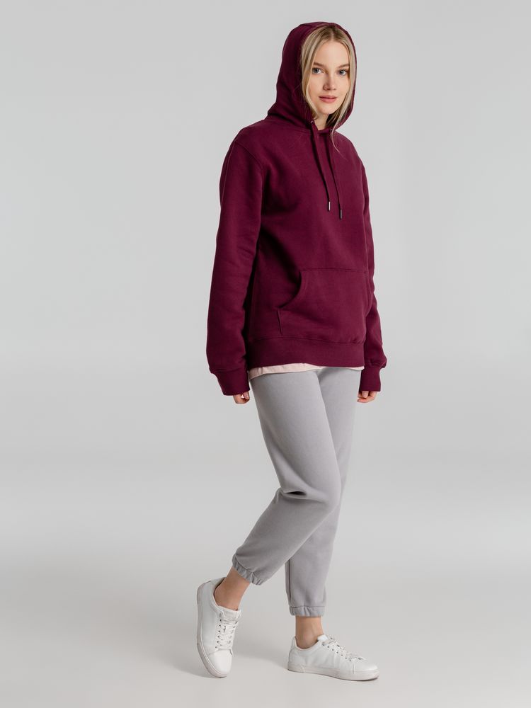 Толстовка с капюшоном унисекс King, бордовая / Миниатюра WWW (1000)