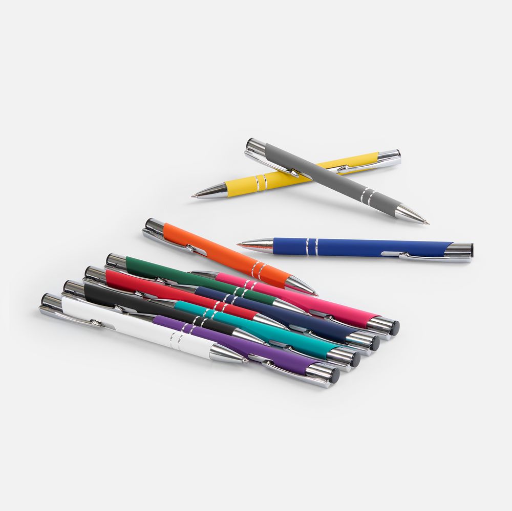 Ручка шариковая Keskus Soft Touch, оранжевая / Миниатюра WWW (1000)