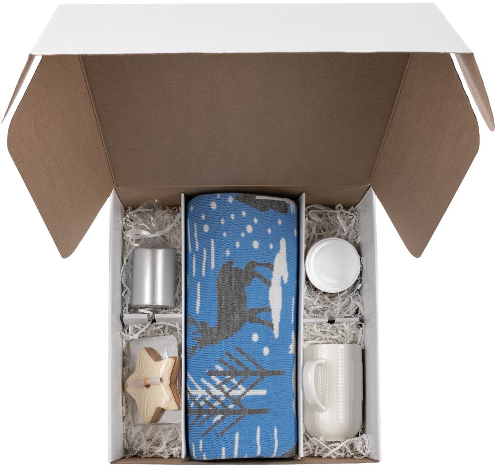 Набор Sever с пледом и кружкой, синий / Миниатюра WWW (1000)