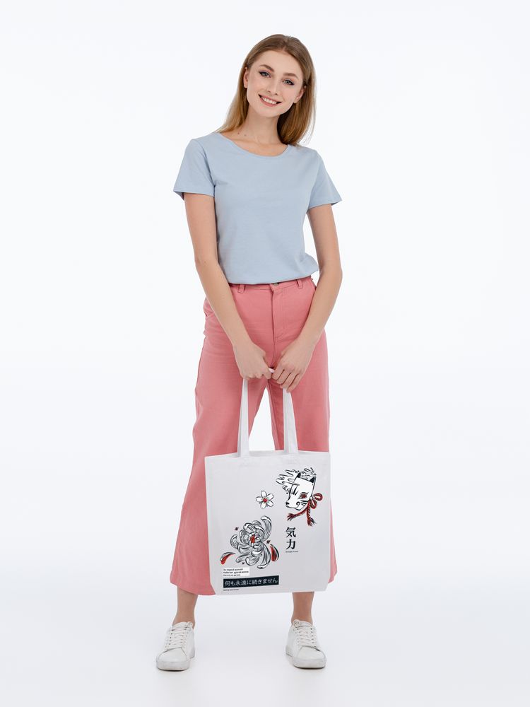 Холщовая сумка с термонаклейками «Кодекс самурая», молочно-белая / Миниатюра WWW (1000)