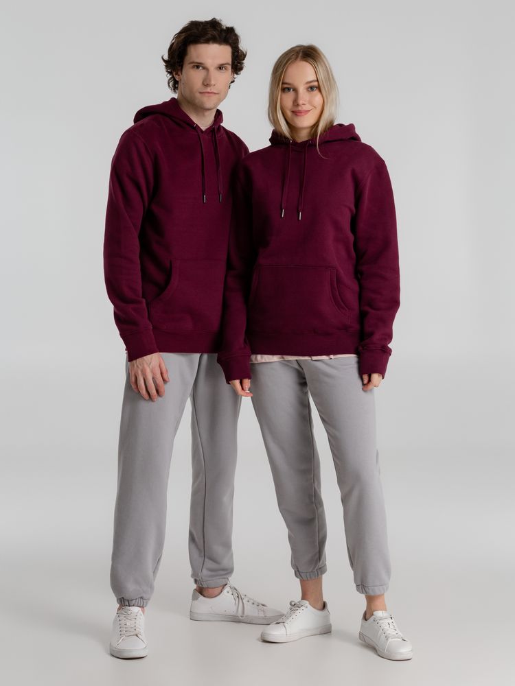 Толстовка с капюшоном унисекс King, бордовая / Миниатюра WWW (1000)