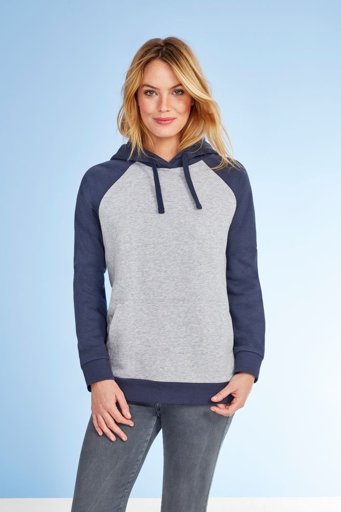 Толстовка унисекс Seattle, серый меланж с бордовым / Миниатюра WWW (1000)