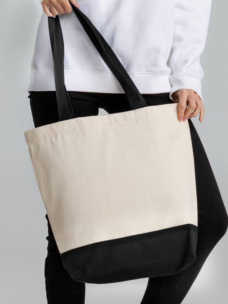 Холщовая сумка Shopaholic, черная / Миниатюра WWW (1000)