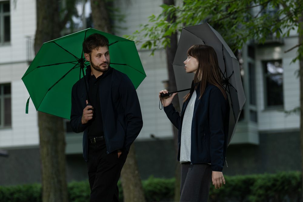 Зонт складной Monsoon, серый / Миниатюра WWW (1000)