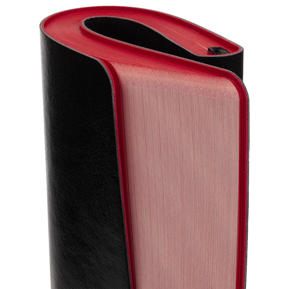 Ежедневник Slip, недатированный, черный с красным, с тонированной бумагой / Миниатюра WWW (1000)