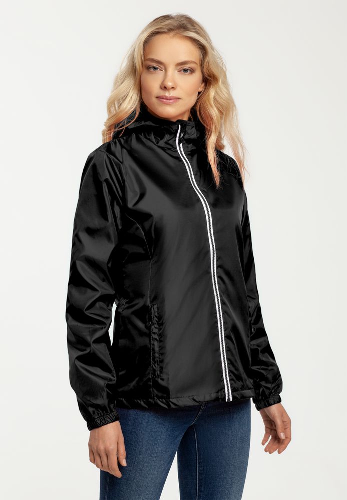 Ветровка женская Fastplant черная / Миниатюра WWW (1000)