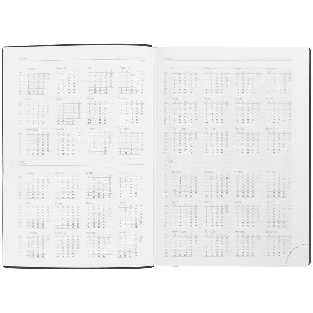 Ежедневник Time, датированный, черный / Миниатюра WWW (1000)