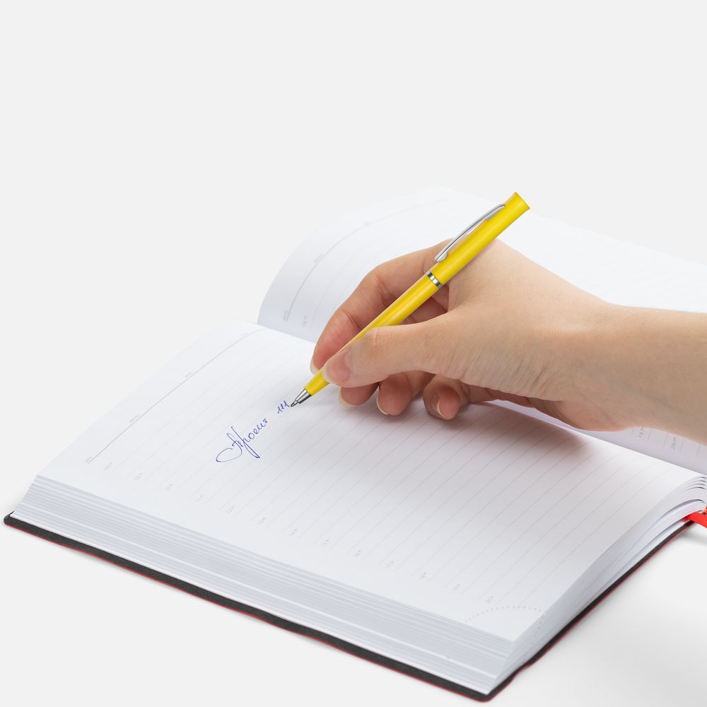 Ручка шариковая Euro Chrome, желтая / Миниатюра WWW (1000)