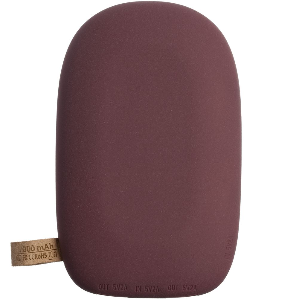 Аккумулятор с беспроводной зарядкой Pebble Wireless 9000 мАч, винный / Миниатюра WWW (1000)