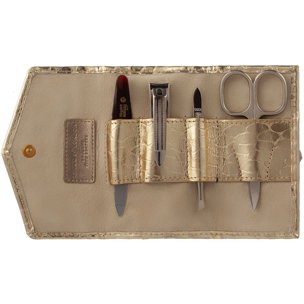 Маникюрный набор SNAKESKIN, золотистый / Миниатюра WWW (1000)