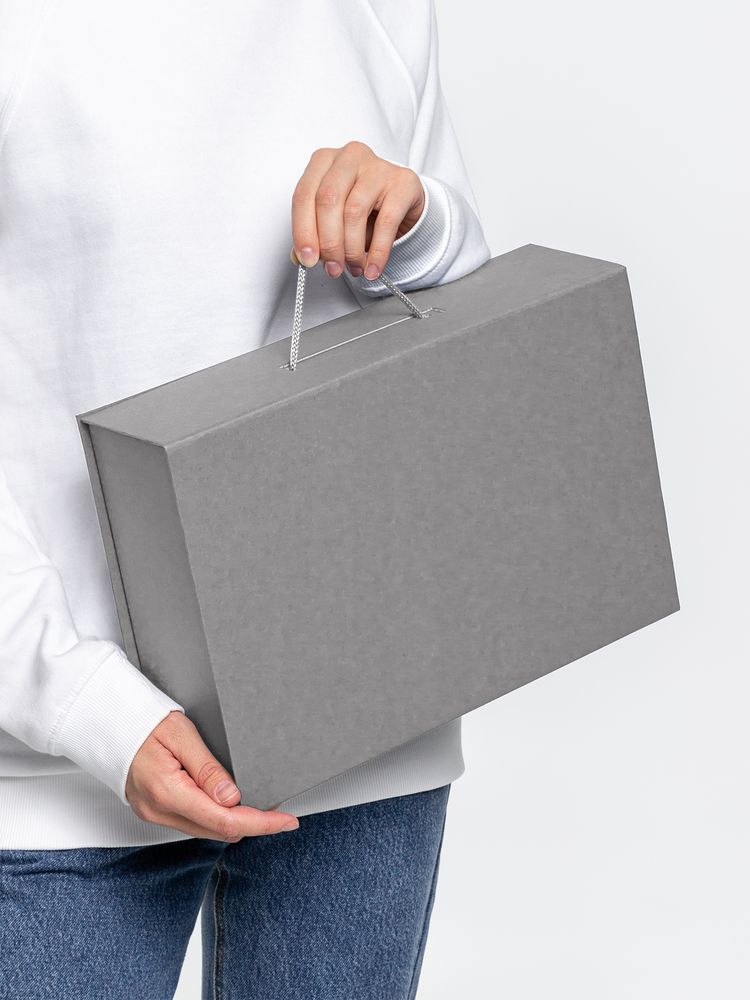 Коробка Case, подарочная, серая матовая / Миниатюра WWW (1000)